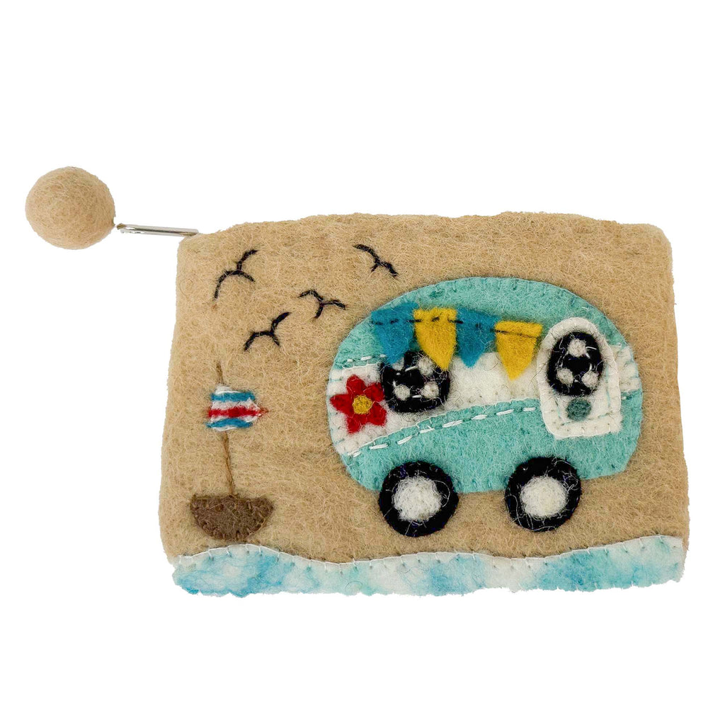 Camper Van Felt Coin Purse