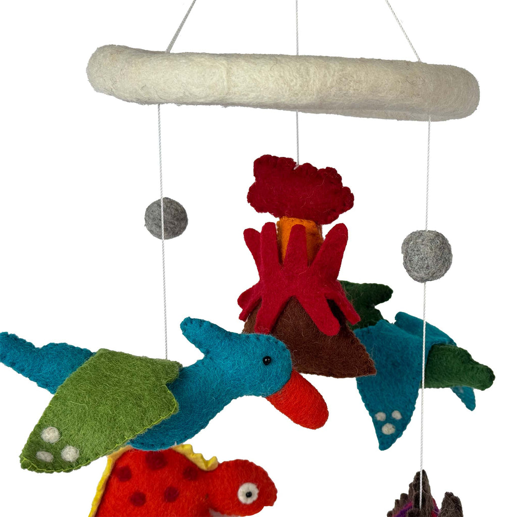 Dinosaur Volvano Nursery Felt Mobile