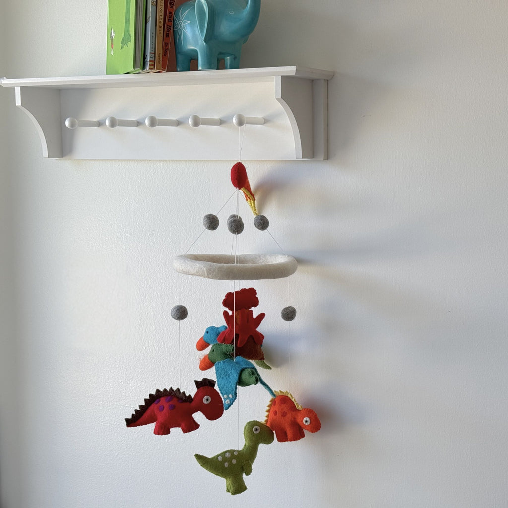Dinosaur Volvano Nursery Felt Mobile