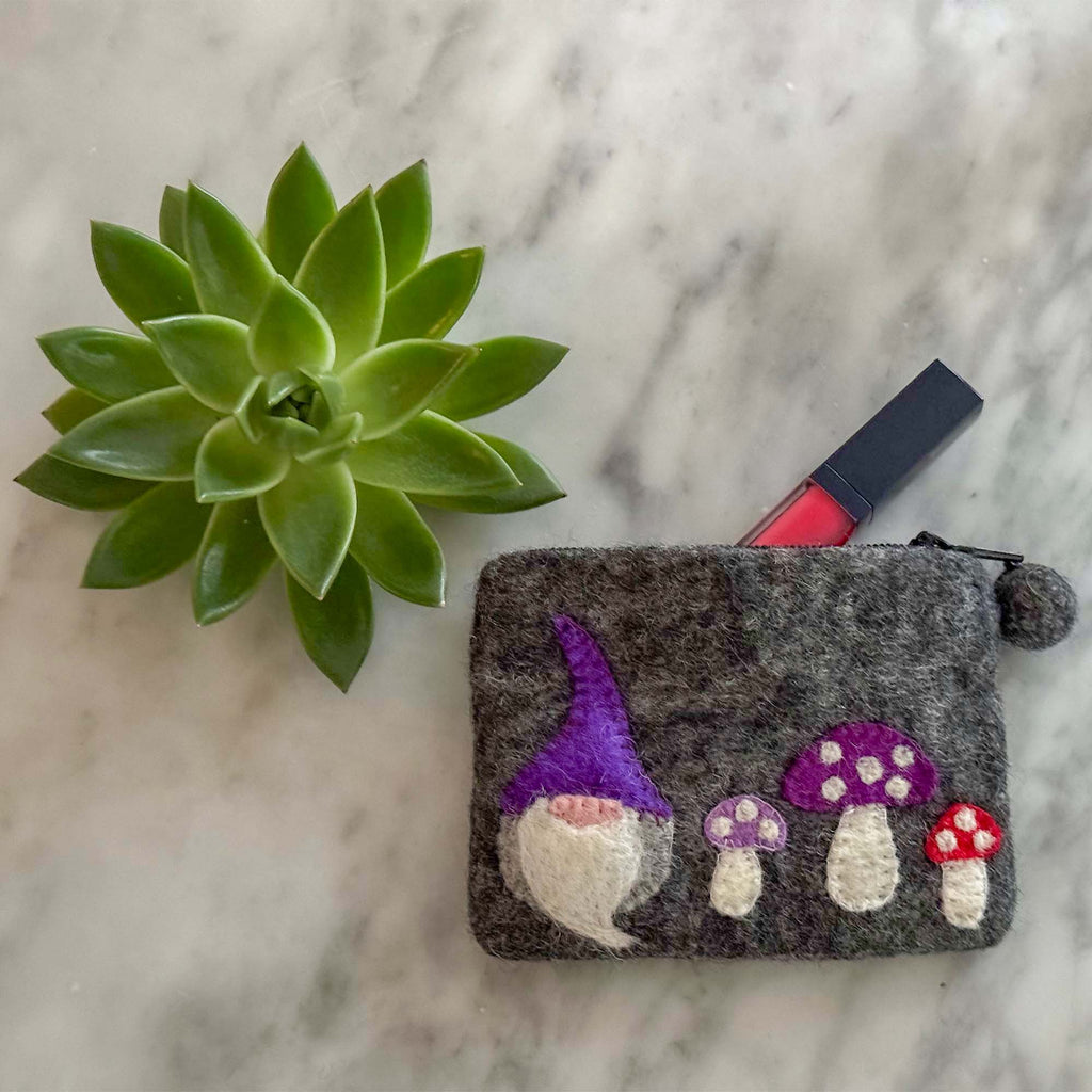 Gnome Felt Coin Purse