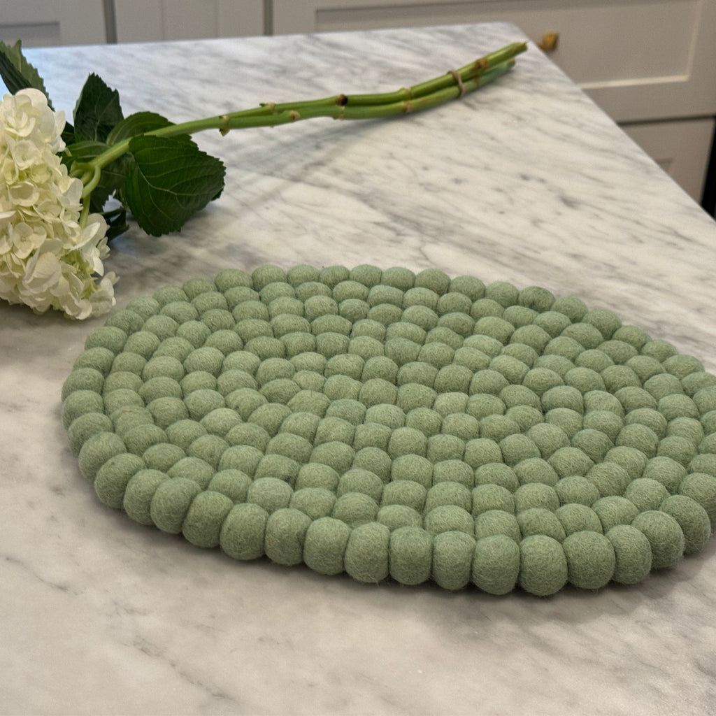 Felt Casserole Trivet, Sage