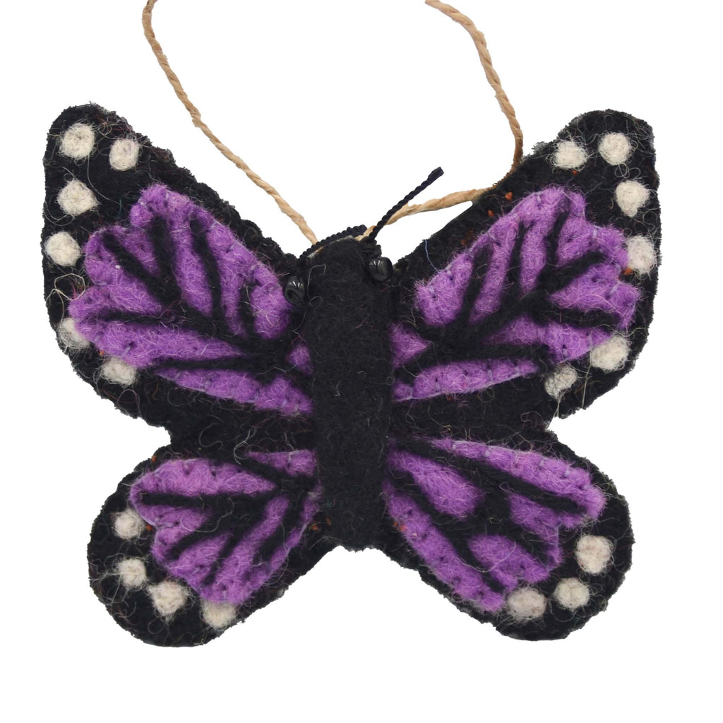 Butterfly Felt Ornament, Purple