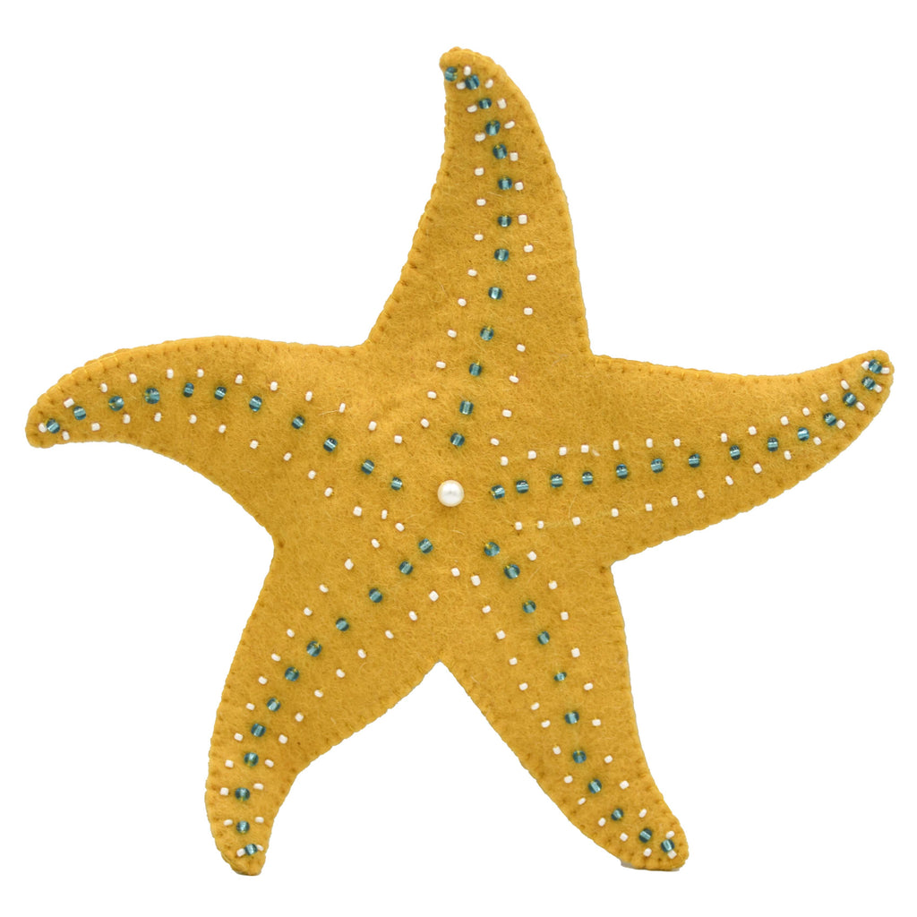 Starfish Tree Topper Felt Ornament