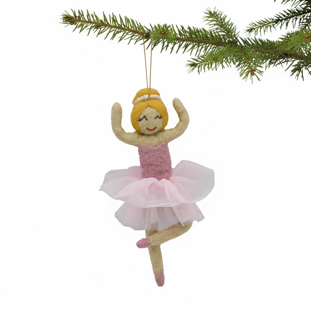 Ballerina Felt Ornament, Blonde