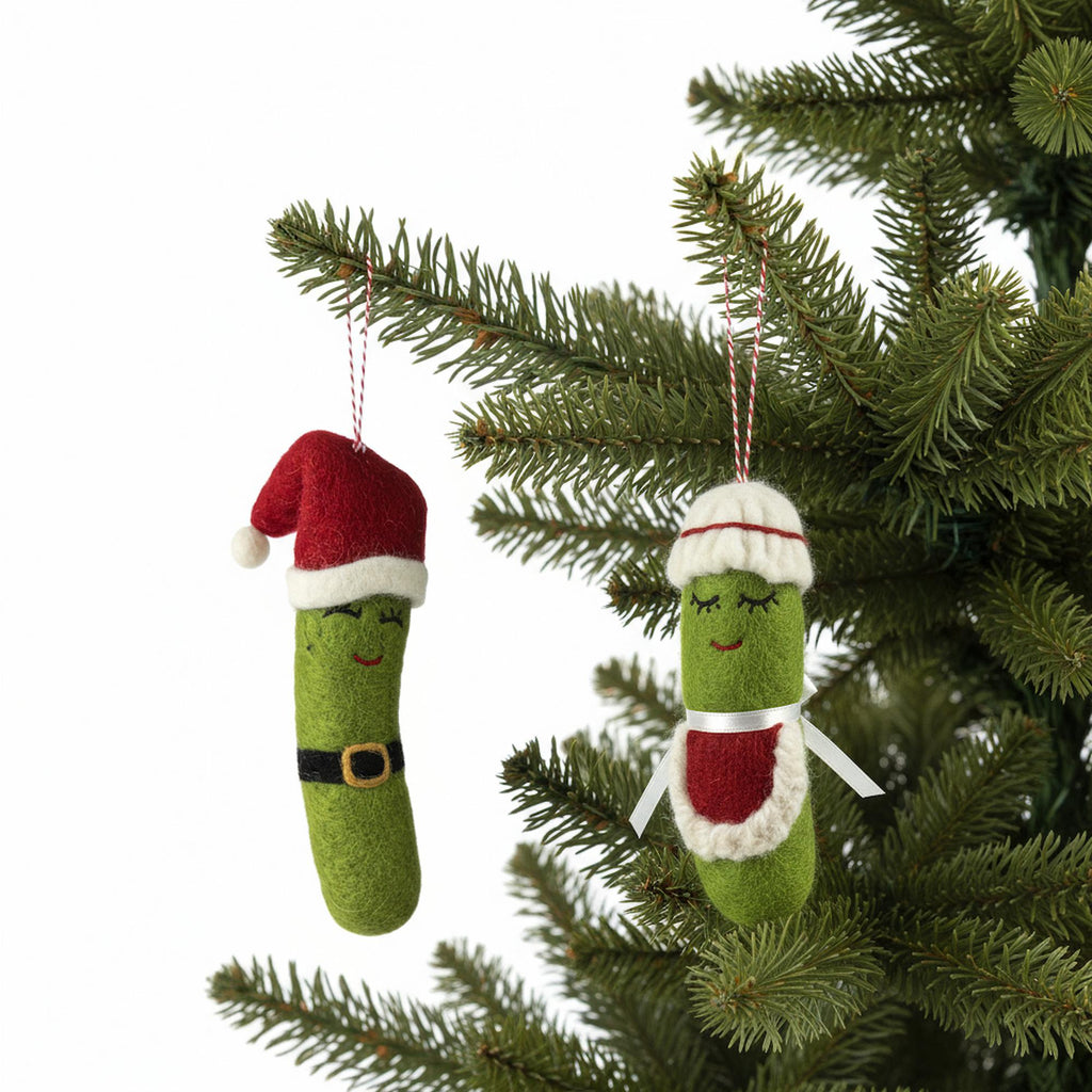 Mr. Claus Pickle Felt Ornament