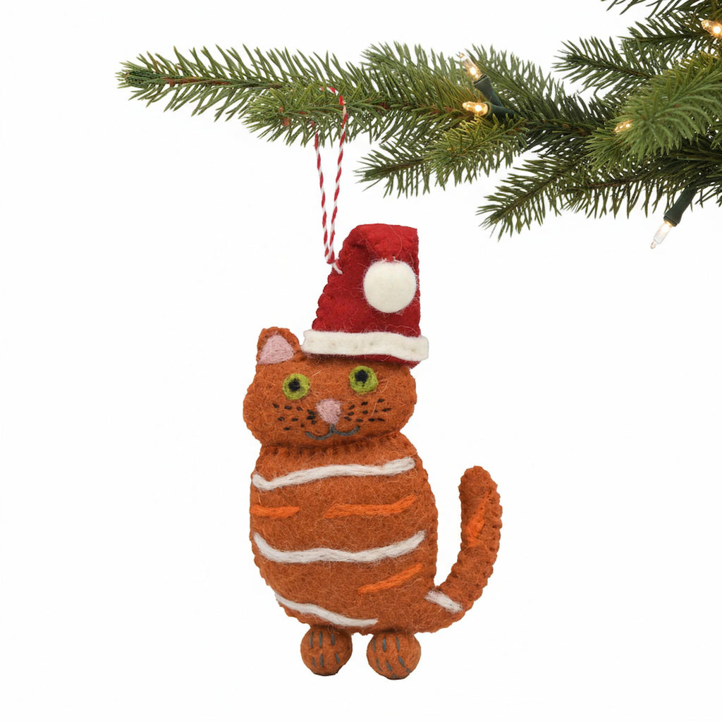 New Ginger Cat Felt Ornament