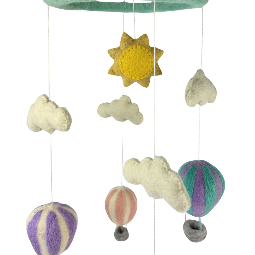Hot Air Balloon Mobile, Lavendar