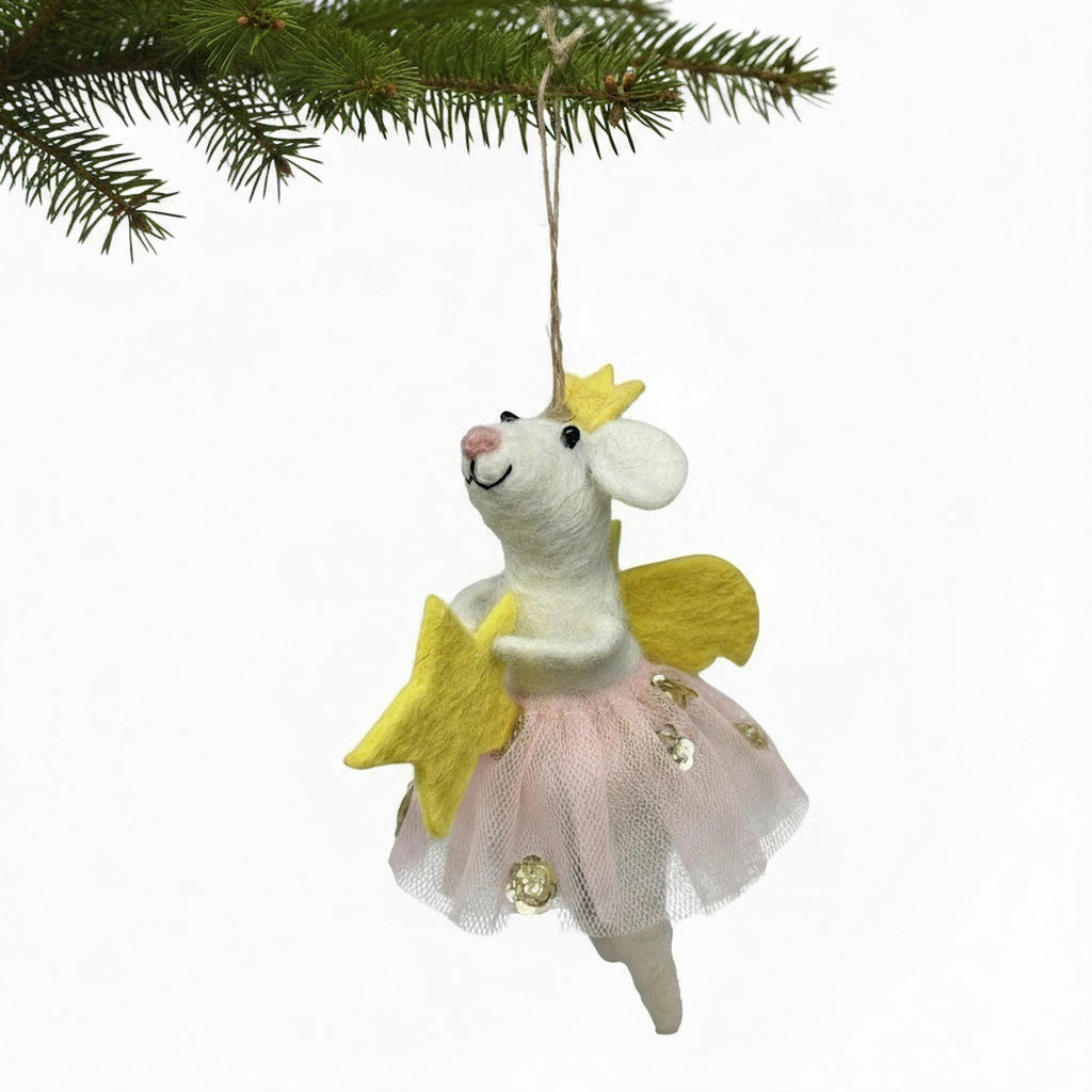 Star Fairy Mouse Felt Ornament