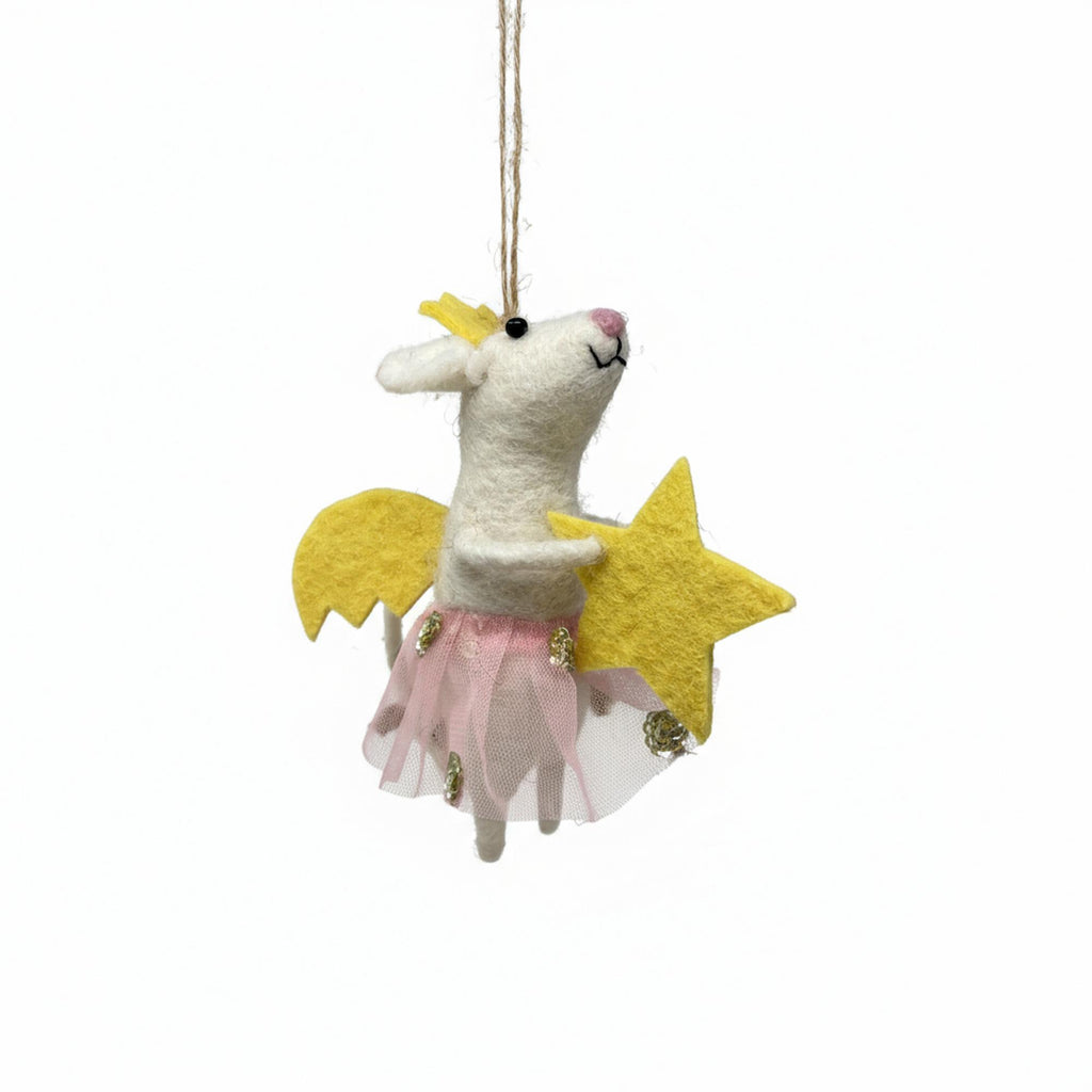 Star Fairy Mouse Felt Ornament