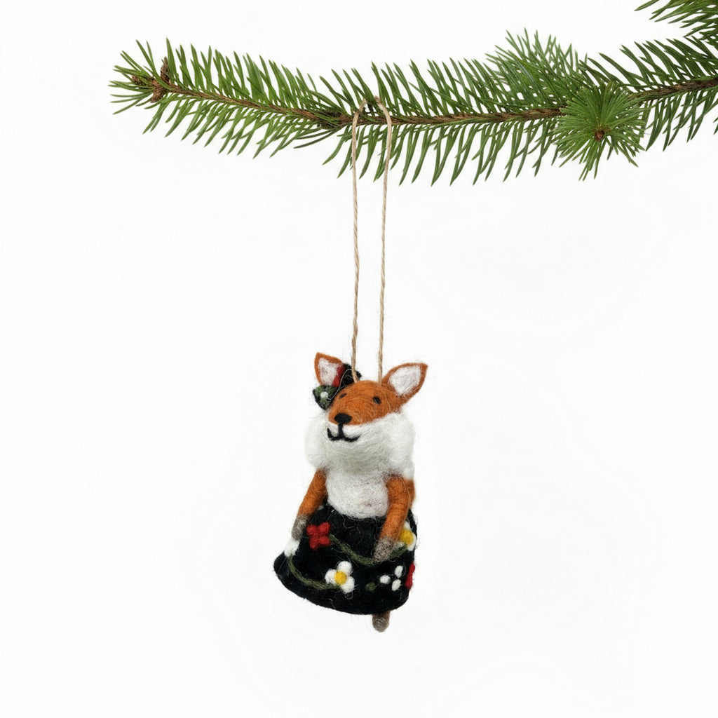 Foxy Frau Felt Ornament