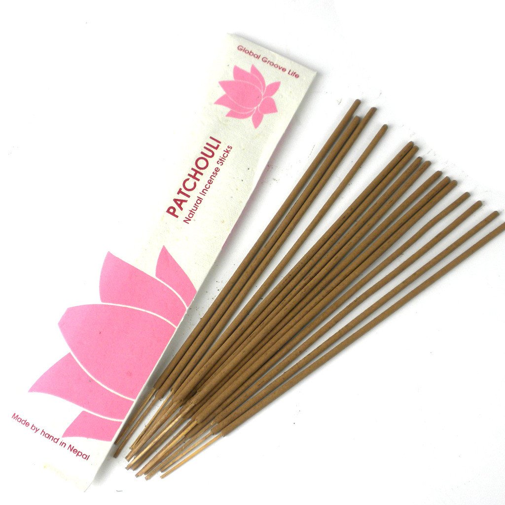 Patchouli Natural Aromatic Incense Sticks – 100 Count (10 Packs of 10)