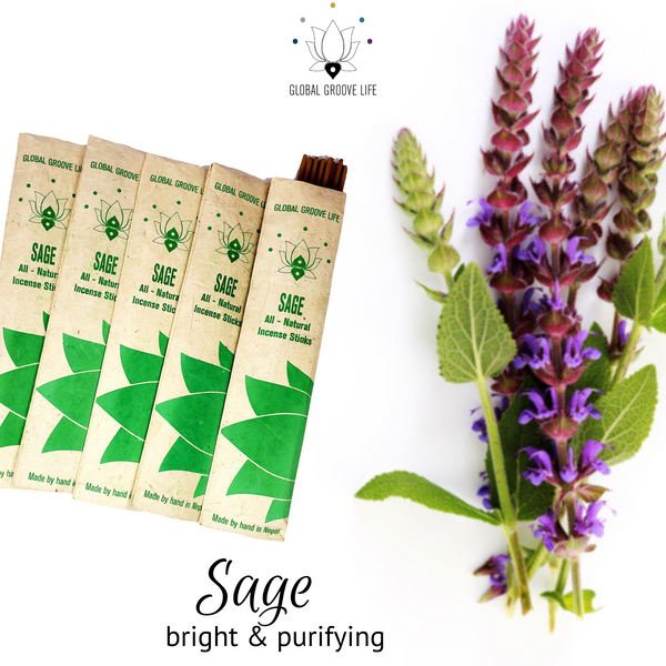 Sage Incense Natural Aromatic Incense Sticks – 75 Count (5 packs of 15)