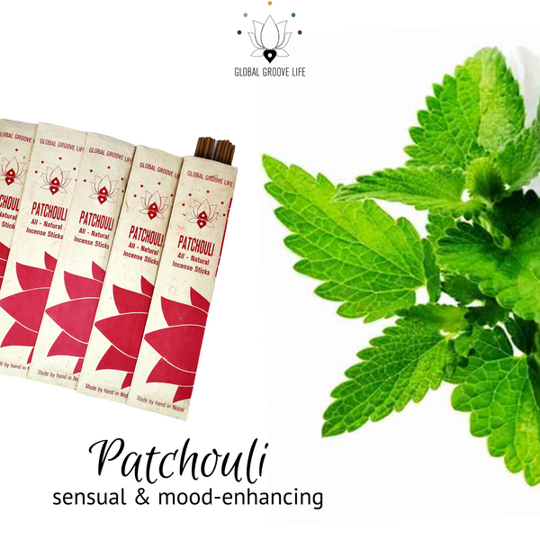 Patchouli Incense Natural Aromatic Incense Sticks – 75 Count (5 packs of 15)