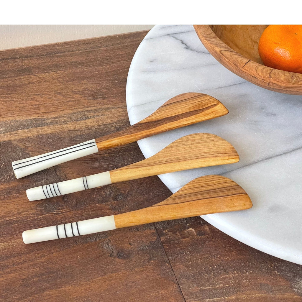 Simple Batik Olive Wood Spreader Set of 3