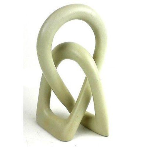 Soapstone Lovers Knot 6 inch Natural Stone