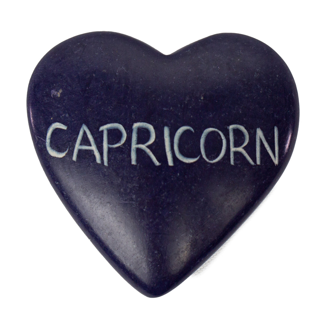 Zodiac Soapstone Hearts, Pack of 5: CAPRICORN