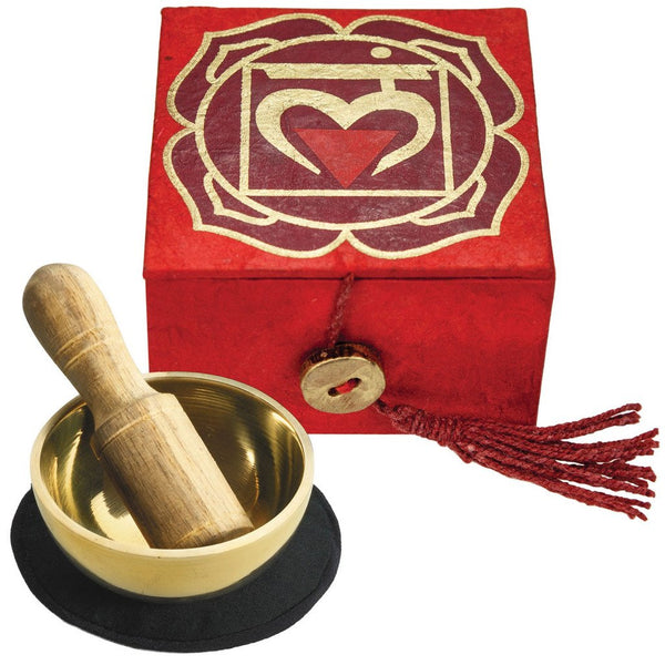 Mini Meditation Bowl Box: 2" Root Chakra - DZI (Meditation)