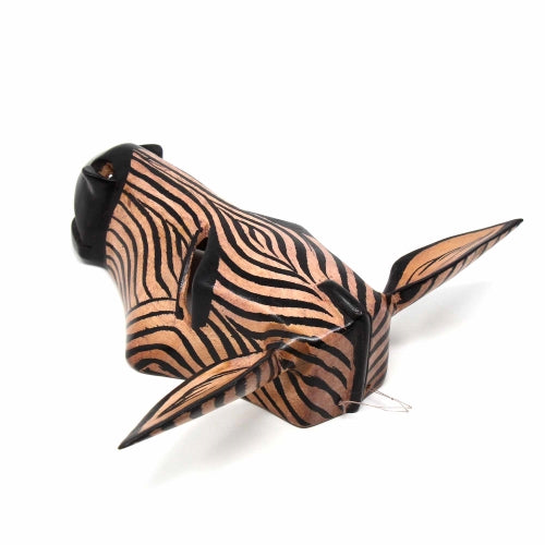 Wood Zebra Mask Wall Hanging