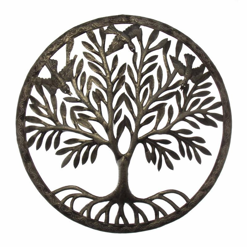 Tree of Life in Ring Wall Art - Croix des Bouquets