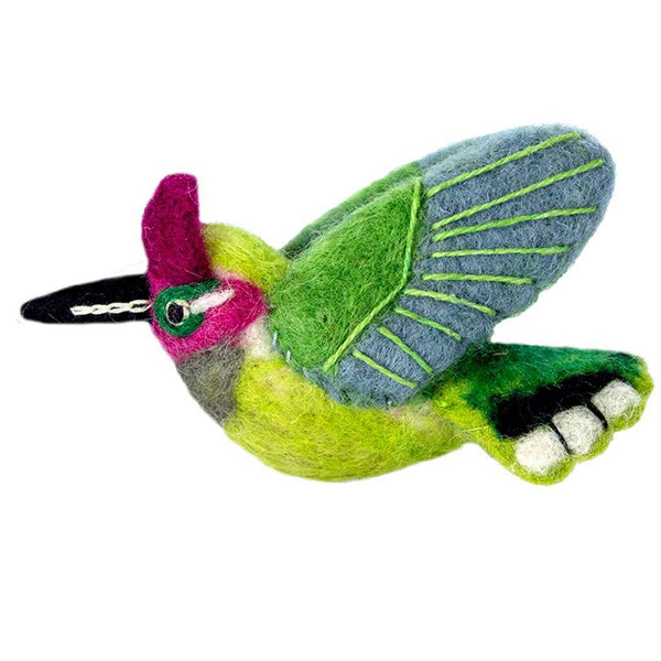 Wild Woolies Felt Bird Ornament - Anna's Hummingbird - Wild Woolies (H)