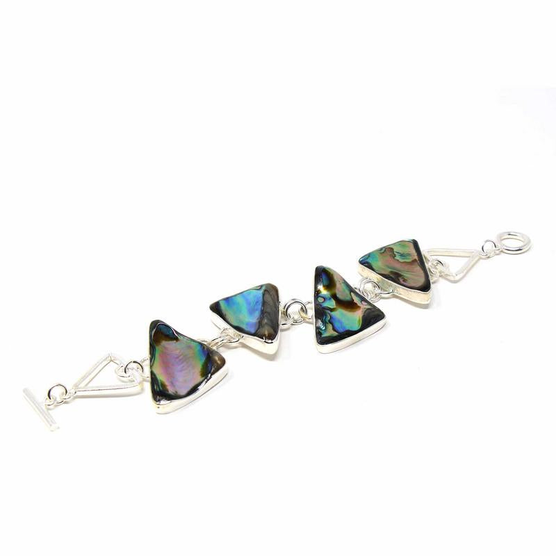 Bracelet, Abalone Triangle Link