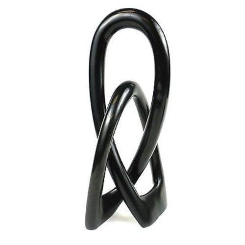 Soapstone Lovers Knot 10 inch Black