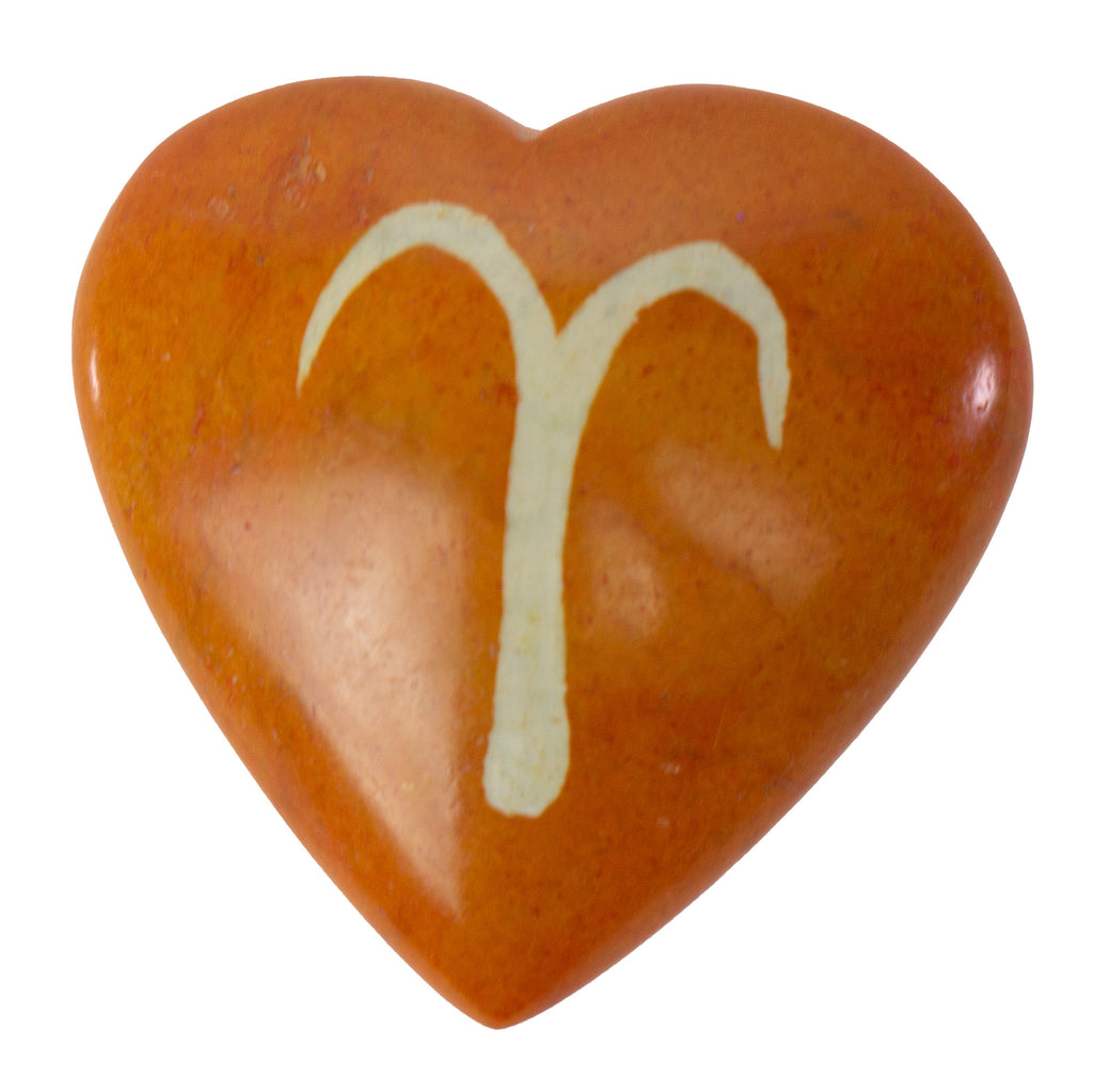 Zodiac Soapstone Hearts, Pack of 5: ARIES